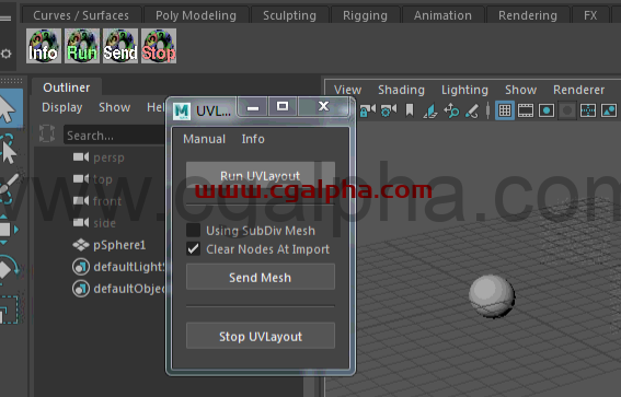 maya插件 – uvlayout_maya接口插件