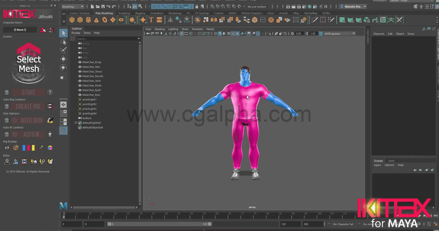 Maya插件 – 角色自动绑定插件 IKMAX Maya 视频教程