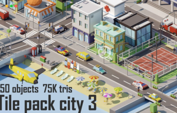 【UE4/5】风格化都市 Tile pack city 3