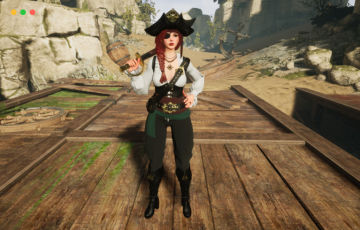 【UE4/5】海盗女孩 Pirate Girl