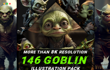 146 张妖精怪物参考插画 146 Goblin Illustration Pack (More Than 8K Resolution)