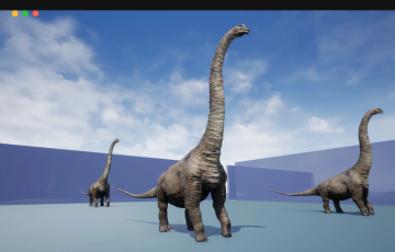 【UE4/5】侏罗纪恐龙长颈龙 Brachiosaurus Sauropod