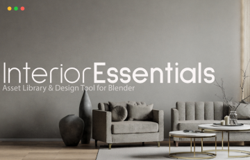 Blender插件 – 室内模型库 Interior Essentials Pro