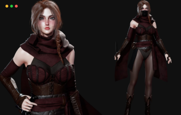 【UE4/5】女刺客游戏角色 Assassin Girl Modular
