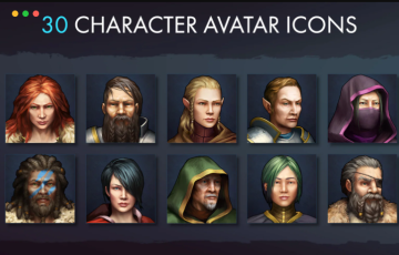 【UE4/5】游戏角色头像图标 Character Avatar Icons – Fantasy
