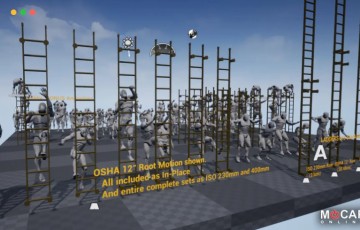 【UE4/5】爬梯子动画 Ladder Pro – Mocap Pack
