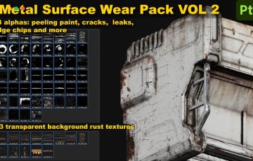 金属表面磨损资产 Metal Surface Wear Pack VOL 2