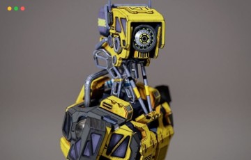 模型资产 – 游戏工业机器人3D 模型 Industrial robot