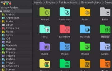 Unity插件 – 彩虹文件夹 Rainbow Folders 2
