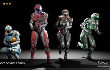 【UE4/5】科幻太空士兵 Sci Fi Space Soldier Female