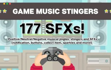 Unity – 游戏音效包 Game Music Stingers and UI SFX 2 Pack