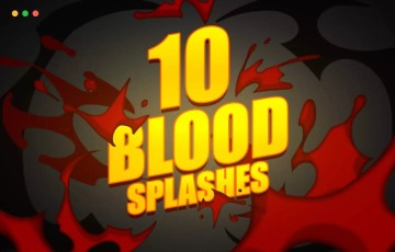 Unity – 10种血溅特效 10 Blood splash sprite effects