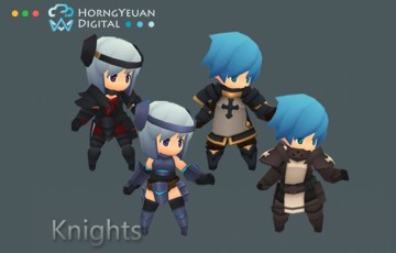 Unity – 卡通骑士 Toon Knights (Male + Female)
