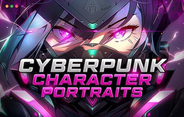 动漫赛博朋克人物角色 Anime Cyberpunk Character Portraits
