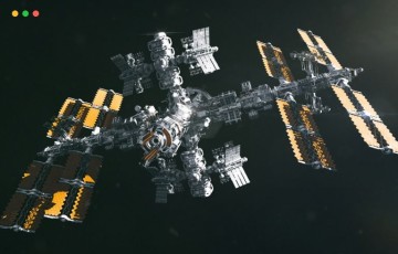 模型资产 – 高精度空间站3D模型 international space station