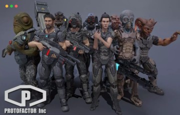Unity角色 – 科幻射击角色包 SCI FI SHOOTER CHARACTERS PACK