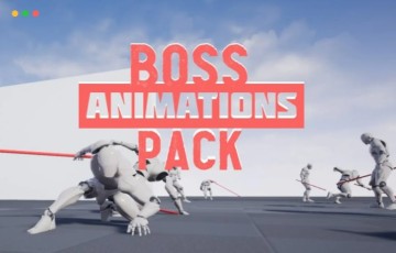 【UE4/5】角色动画包 Boss Animations Pack
