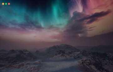 【UE4/5】极光天空 Matte Painting Skybox Pack: Aurora Skies