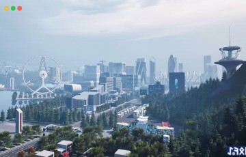 【UE5】未来城市 A Futuristic City – LAKE TOWN