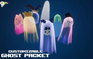 Unity角色 – 可定制的幽灵角色包 Customizable Ghosts Pack