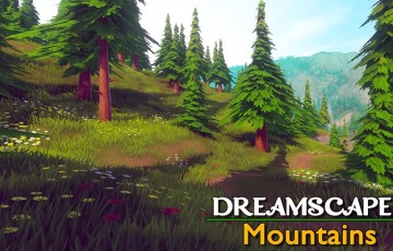 Unity场景 – 风格化自然山脉 Dreamscape Nature Mountains – Stylized Open World Environment