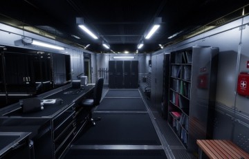 【UE5】模块化科幻办公室 Modular Sci Fi Office