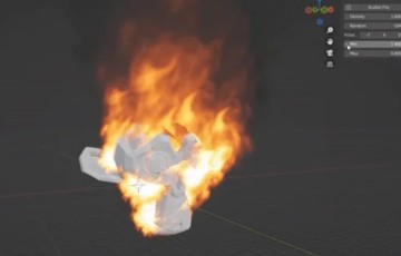Blender插件 – 火焰生成器 Fire Scatter