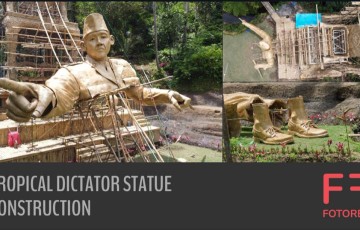 111 张独裁者雕像建造照片 111 photos of Tropical Dictator Statue Construction
