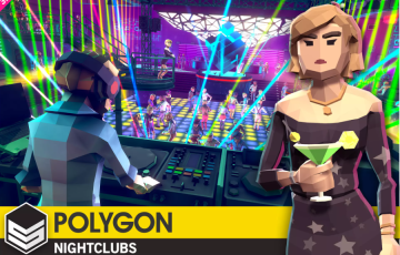 Unity – 风格化娱乐场所 POLYGON Nightclubs – Low Poly 3D Art