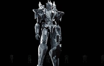 模型资产 – 战斗机甲战士 Robot Mech Hyperion 3D model