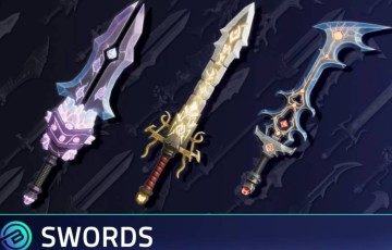Unity – RPG 武器风格化剑 Stylized Swords – RPG Weapons