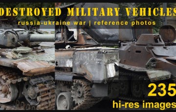235 张被摧毁的军用汽车参考照片 Destroyed Military Vehicles Vol.1