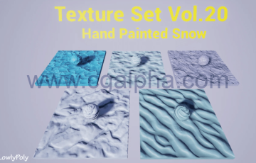 【UE4】手绘纹理  Snow Vol.20 – Hand Painted Textures
