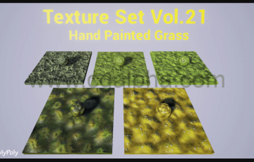 【UE4】手绘纹理 Grass Vol.21 – Hand Painted Textures