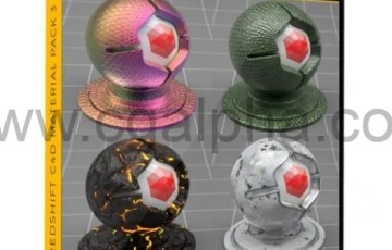 The Pixel Lab – Redshift C4D Material Pack （2）