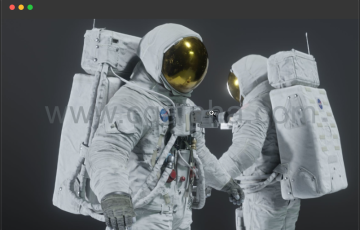 模型资产 – 阿波罗太空服 3D模型 Apollo 11 A7L Spacesuit 3D model