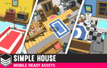 Unity –  风格化卡通房屋内饰 Simple House Interiors – Cartoon assets