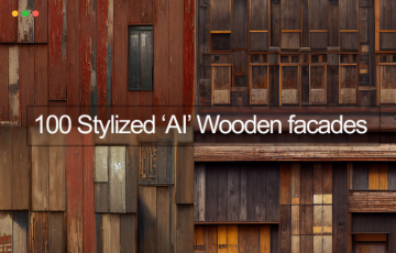 100 种风格化的木制外墙 100 Stylized Wooden Facades