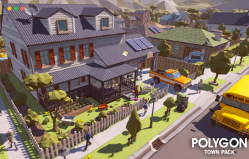 Unity – 低多边形城镇资产包 POLYGON Town Pack – Low Poly 3D Art