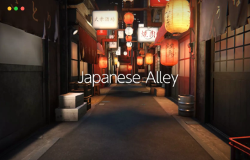 Uinty – 日本巷子3D场景 Japanese Alley