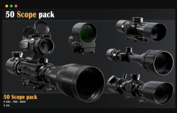 50 种武器瞄准器基础模型 50 Scope pack