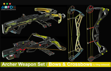 模型资产 – 弓箭手武器套装 Archer Weapon Set