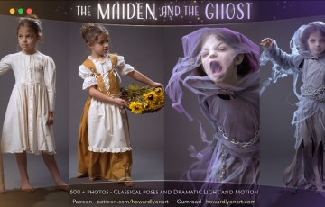600 张小姑娘模特表情动态姿势参考照片 The Maiden and the Ghost