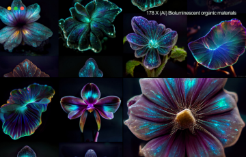 178 种生物发光纹理灵感包 Organic Bioluminescent texture-inspiration pack