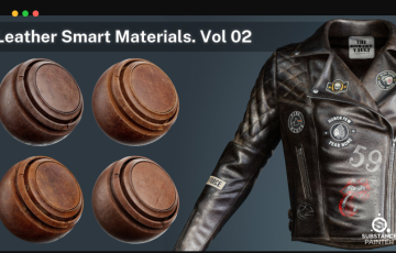 26 种皮革智能材质 Leather Smart Materials for Substance painter VOL 02