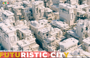 模型资产 – 50 组科幻建筑未来城市 50 SCI-FI BUILDING FUTURISTIC CITY 02