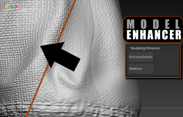 Zbrush插件 – 模型增强插件 Model Enhancer