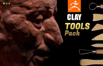 Zbrush插件 – 粘土雕刻包 Clay Sculpting ZBrush Pack