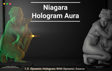 【UE4/5】全息特效 Niagara Hologram Aura