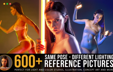 600 张姿势相同不同光照参考图片 600+ Same Pose Different Lighting Reference Pictures